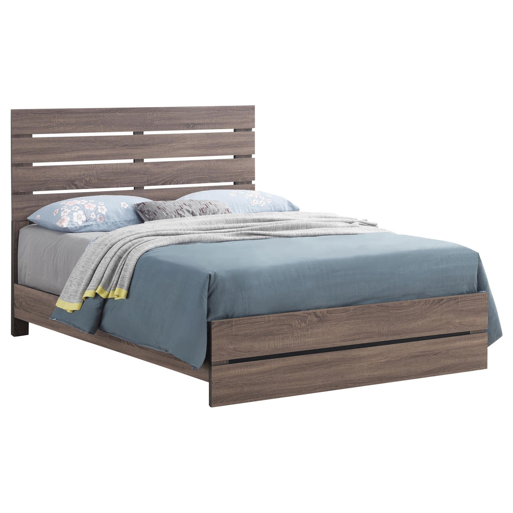 BRANTFORD COLLECTION Brantford Wood Eastern King Panel Bed Barrel Oak 207041KE - Ella Furniture