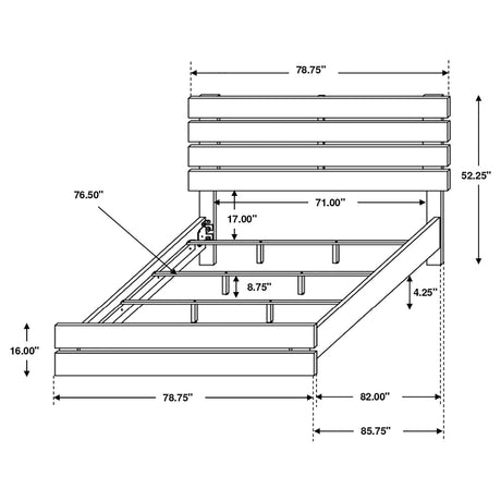BRANTFORD COLLECTION Brantford Wood Eastern King Panel Bed Barrel Oak 207041KE - Ella Furniture
