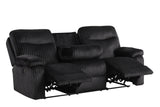 Bravo - Black 3Pc Reclining Set - Ella Furniture