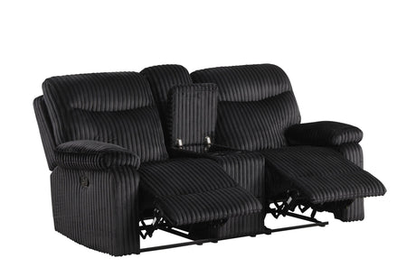 Bravo - Black 3Pc Reclining Set - Ella Furniture