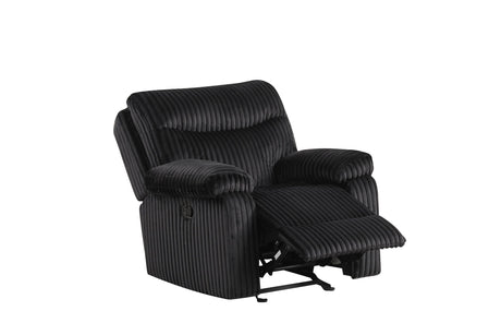 Bravo - Black 3Pc Reclining Set - Ella Furniture