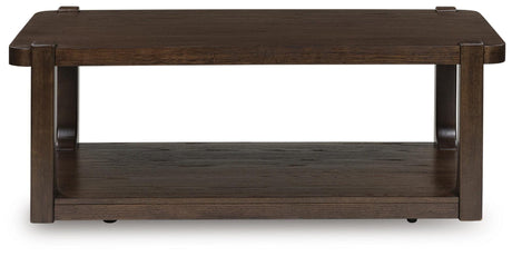 Breckington Dark Brown Coffee Table view 4