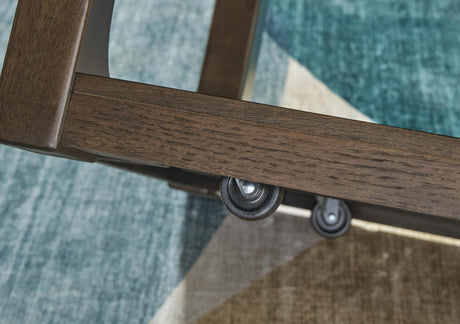 Breckington Dark Brown Coffee Table detail view