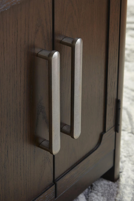 Breckington Dark Brown End Table detail view