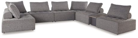 Bree Brown Zee 8-Piece Outdoor Sectional With Lounge Chair - Ella Furniture