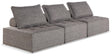 Bree Zee Brown 3-Piece Outdoor Modular Seating - Ella Furniture