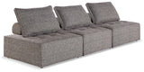 Bree Zee Brown 3-Piece Outdoor Modular Seating - Ella Furniture
