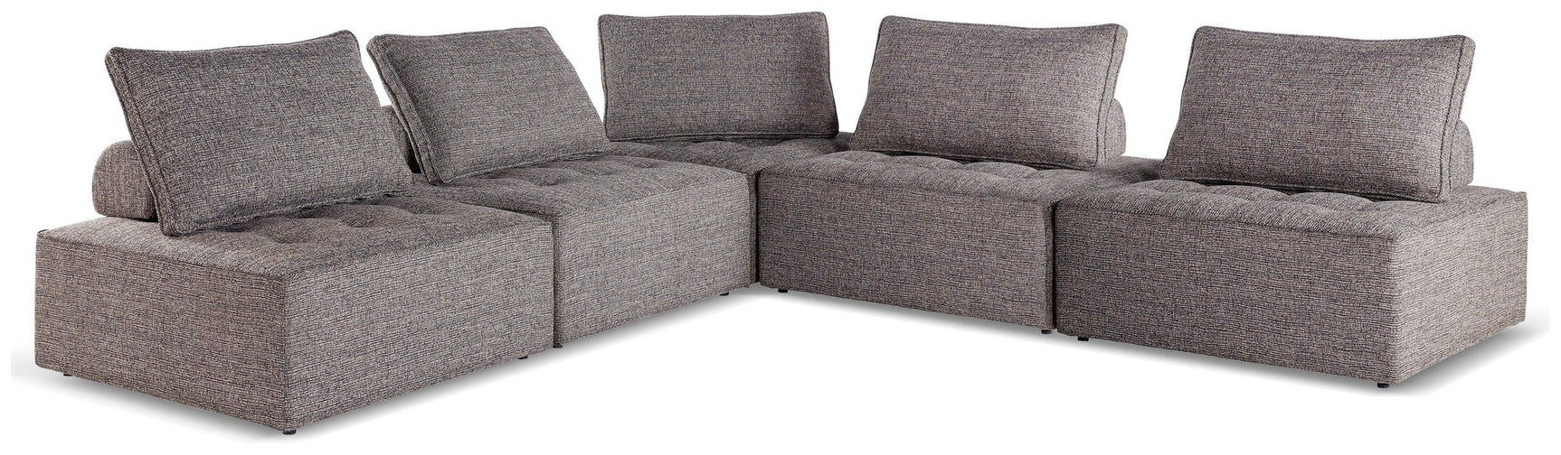 Bree Zee Brown 5-Piece Outdoor Modular Seating - Ella Furniture