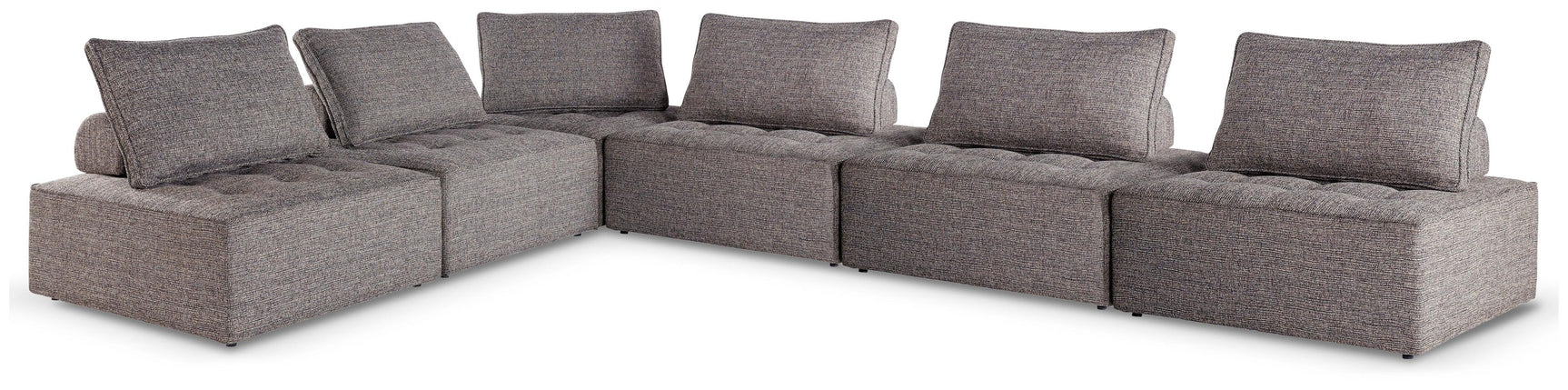 Bree Zee Brown 6-Piece Outdoor Modular Seating - Ella Furniture