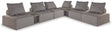 Bree Zee Brown 8-Piece Outdoor Modular Seating - Ella Furniture