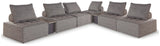 Bree Zee Brown 8-Piece Outdoor Modular Seating - Ella Furniture