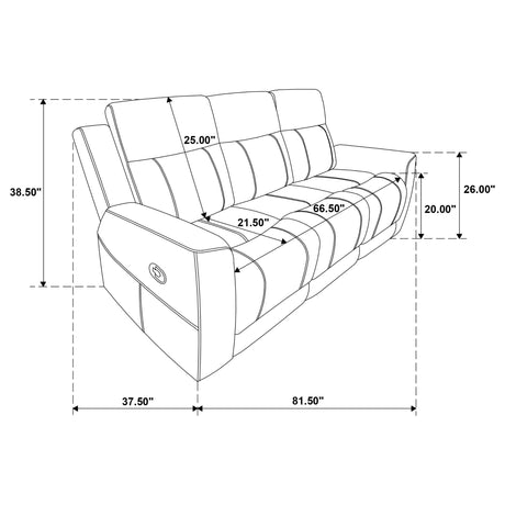 Brentwood 2-piece Upholstered Reclining Sofa Set Taupe 610281-S2 - Ella Furniture