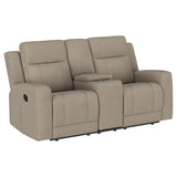 Brentwood 2-piece Upholstered Reclining Sofa Set Taupe 610281-S2 - Ella Furniture