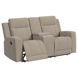 Brentwood 2-piece Upholstered Reclining Sofa Set Taupe 610281-S2 - Ella Furniture