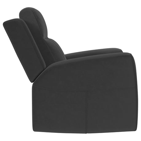 Brentwood 3-piece Upholstered Reclining Sofa Set Black 610284-S3 - Ella Furniture