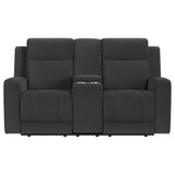 Brentwood 3-piece Upholstered Reclining Sofa Set Black 610284-S3 - Ella Furniture