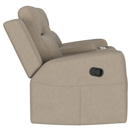 Brentwood 3-piece Upholstered Reclining Sofa Set Taupe 610281-S3 - Ella Furniture