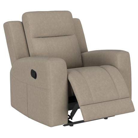 Brentwood 3-piece Upholstered Reclining Sofa Set Taupe 610281-S3 - Ella Furniture