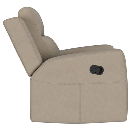 Brentwood 3-piece Upholstered Reclining Sofa Set Taupe 610281-S3 - Ella Furniture
