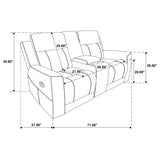 Brentwood 3-piece Upholstered Reclining Sofa Set Taupe 610281-S3 - Ella Furniture