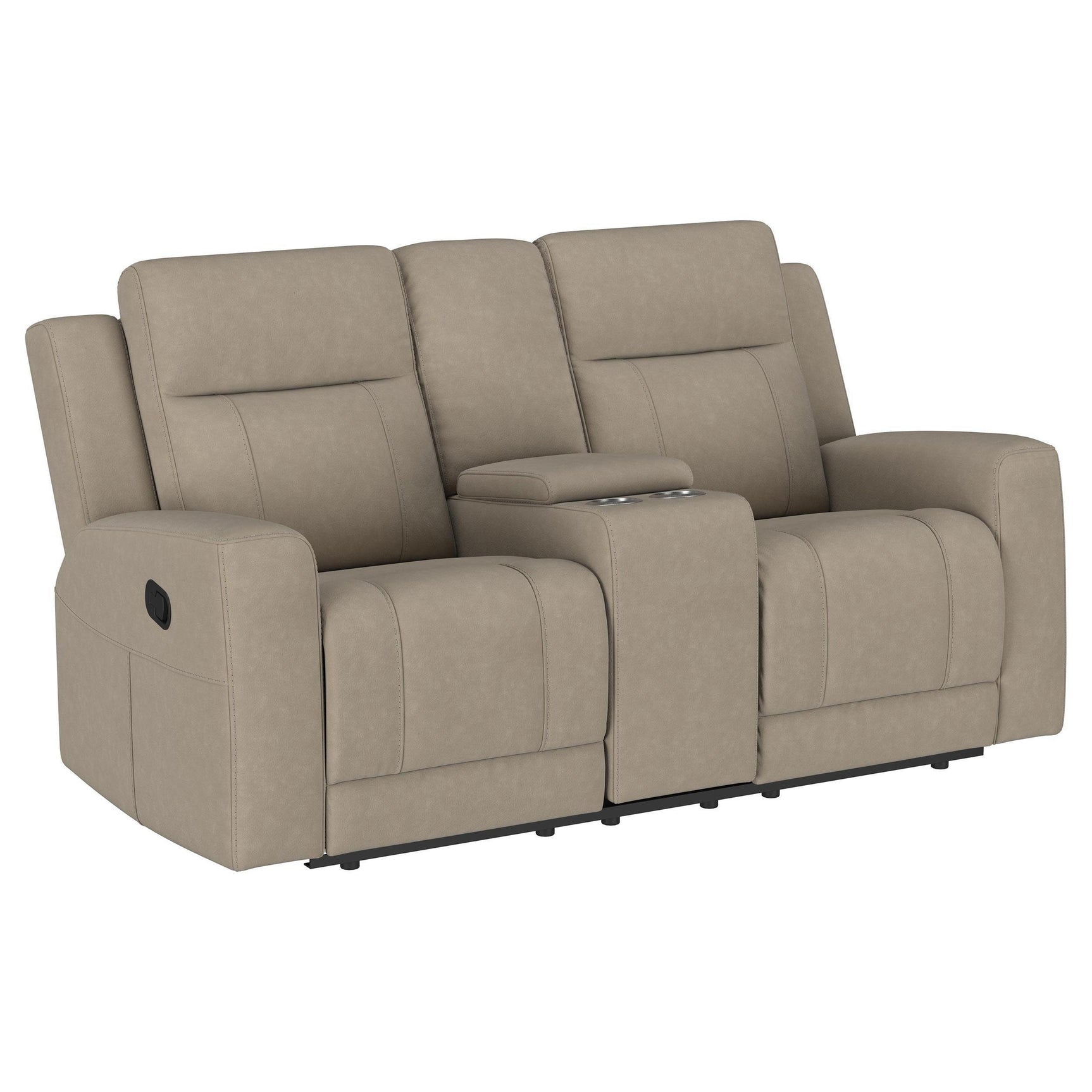 Brentwood 3-piece Upholstered Reclining Sofa Set Taupe 610281-S3 - Ella Furniture