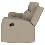 Brentwood Upholstered Motion Reclining Sofa Taupe 610281 - Ella Furniture