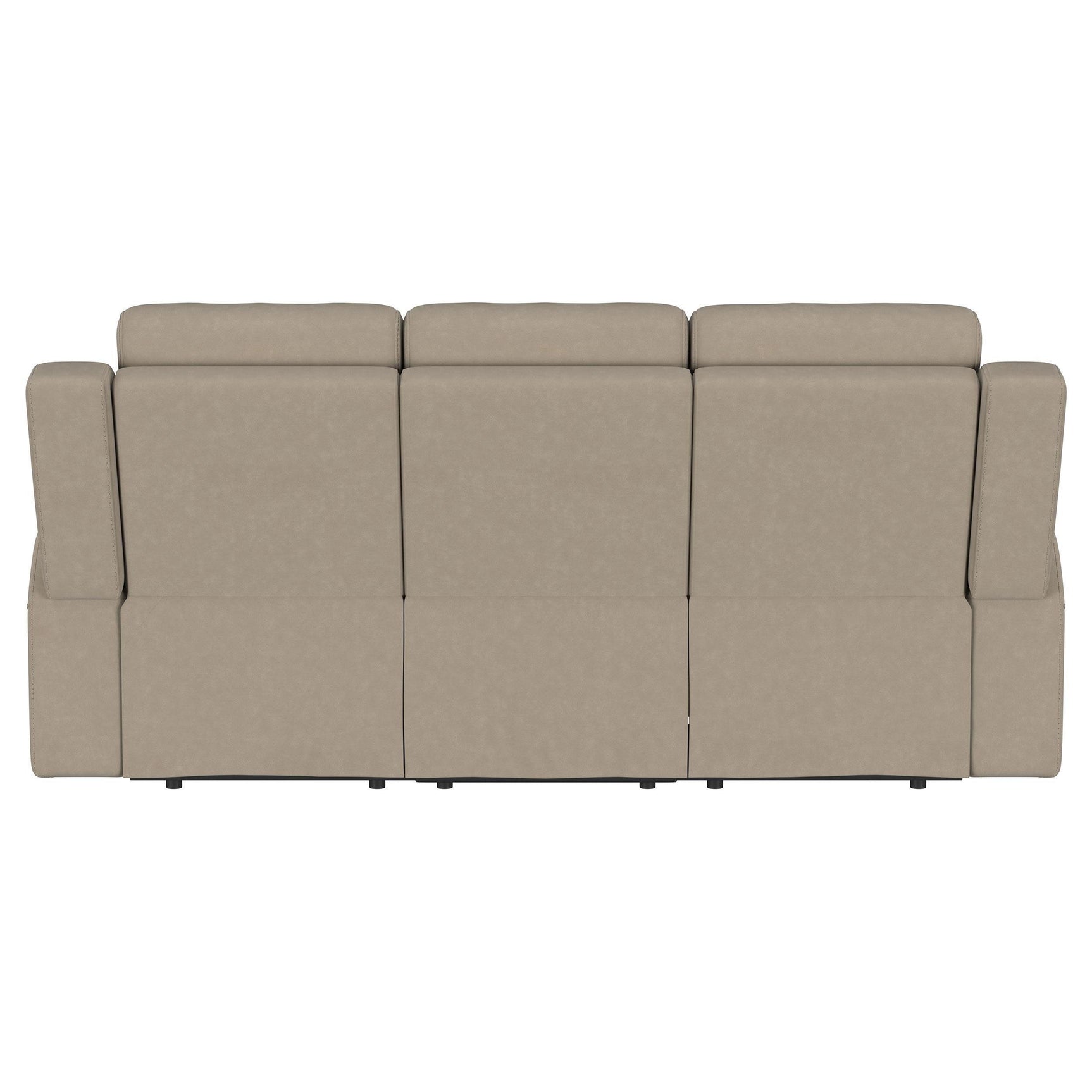 Brentwood Upholstered Motion Reclining Sofa Taupe 610281 - Ella Furniture