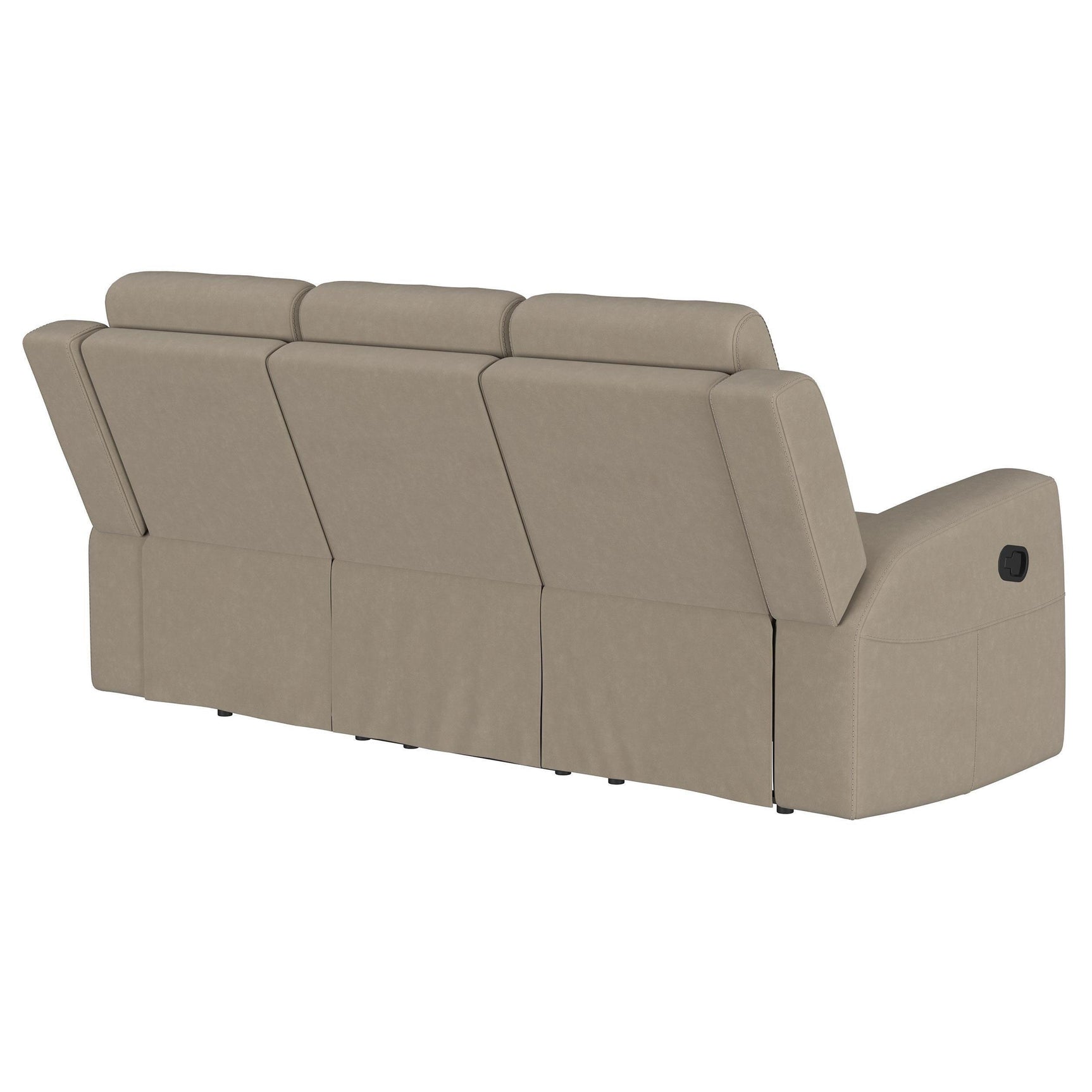 Brentwood Upholstered Motion Reclining Sofa Taupe 610281 - Ella Furniture