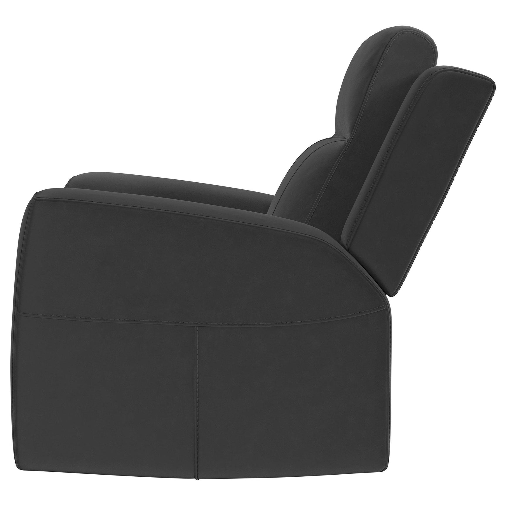 Brentwood Upholstered Recliner Chair Black 610286 - Ella Furniture