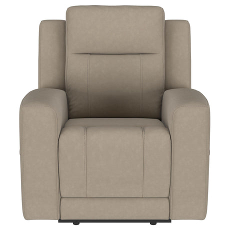 Brentwood Upholstered Recliner Chair Taupe 610283 - Ella Furniture