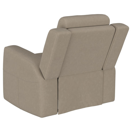 Brentwood Upholstered Recliner Chair Taupe 610283 - Ella Furniture
