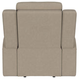 Brentwood Upholstered Recliner Chair Taupe 610283 - Ella Furniture