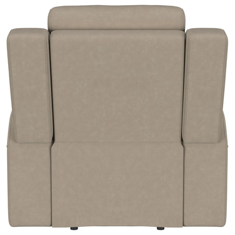 Brentwood Upholstered Recliner Chair Taupe 610283 - Ella Furniture