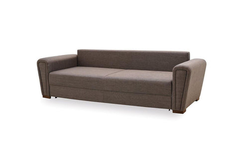 Brera Brown/blue 3-Seater Sofa Bed With Storage - Ella Furniture