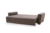 Brera Brown/blue 3-Seater Sofa Bed With Storage - Ella Furniture