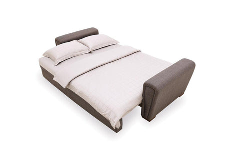 Brera Brown/blue 3-Seater Sofa Bed With Storage - Ella Furniture
