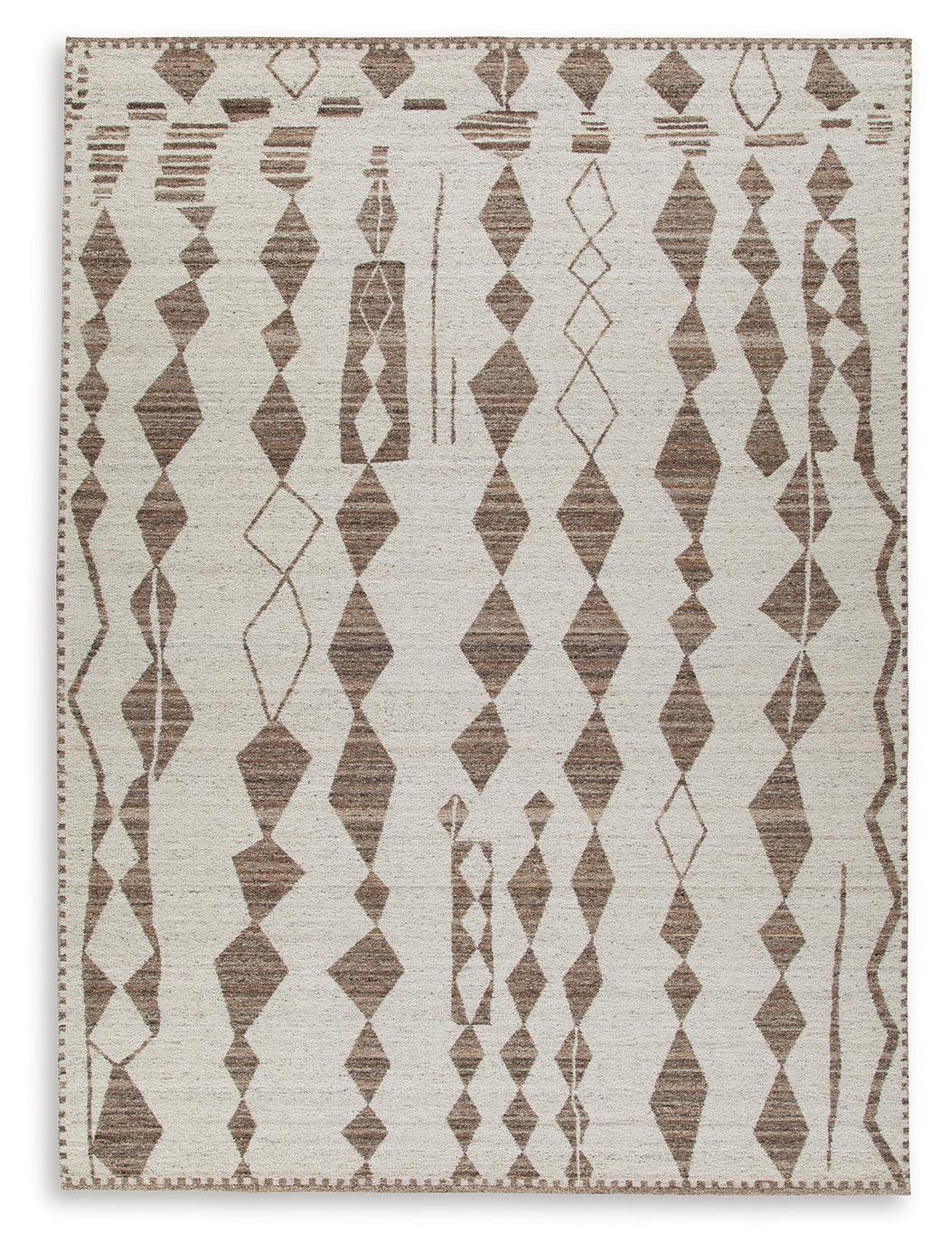 Brettler Beige/Brown Extra Large Rug - Ella Furniture