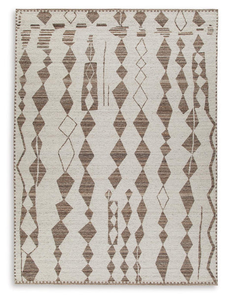 Brettler Beige/Brown Extra Large Rug - Ella Furniture
