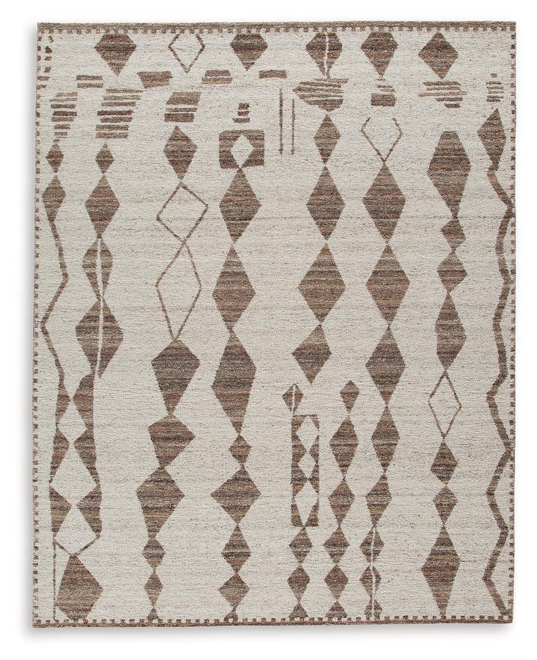 Brettler Beige/Brown Large Rug - Ella Furniture