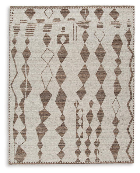 Brettler Beige/Brown Large Rug - Ella Furniture