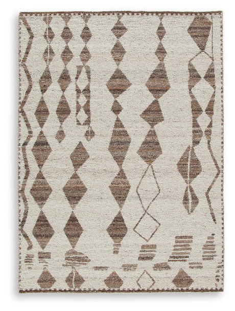 Brettler Beige/Brown Medium Rug - Ella Furniture