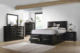 Briana Black Platform Storage Bedroom Set - Ella Furniture