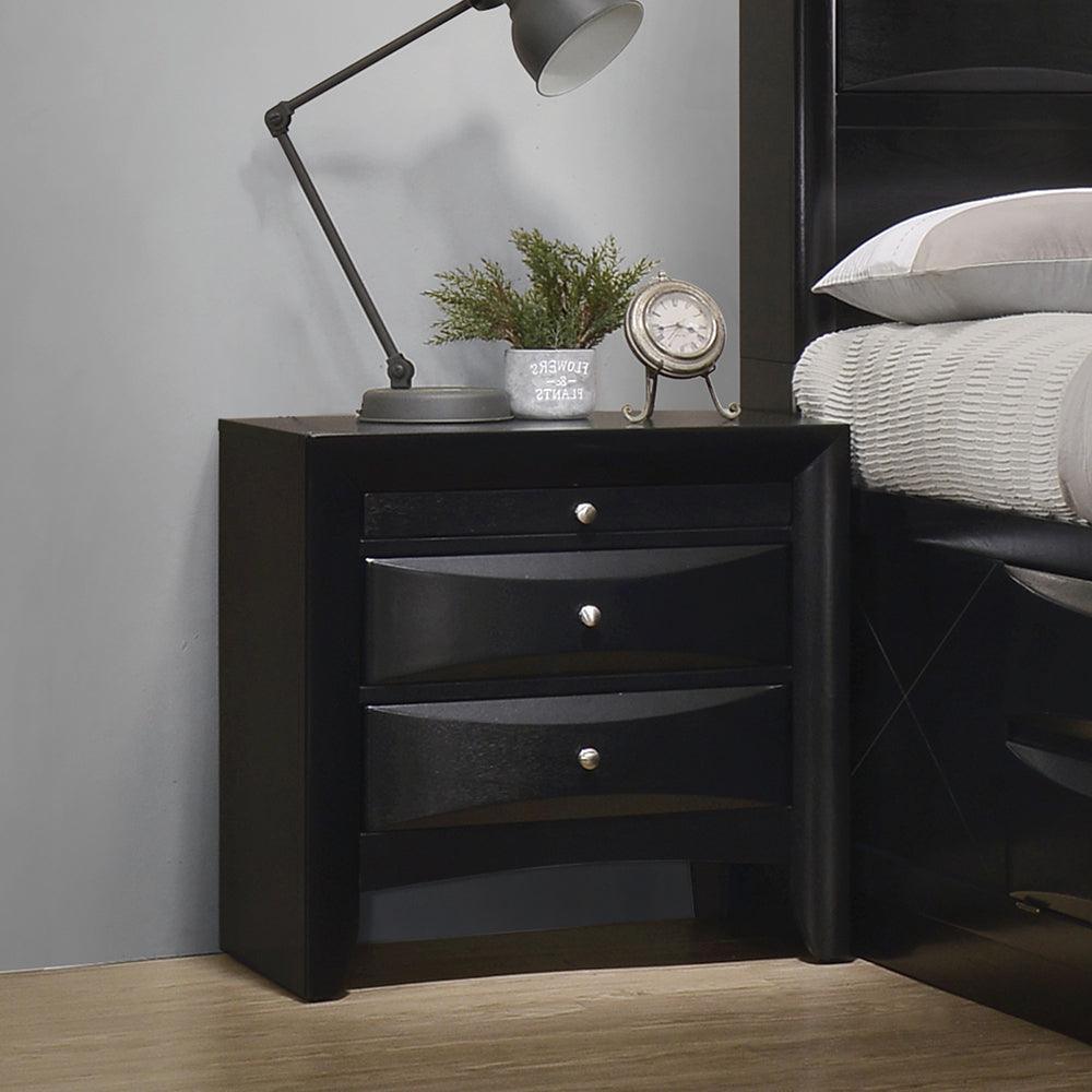 Briana Black Platform Storage Bedroom Set - Ella Furniture