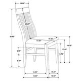 Briarwood Slat Back Dining Side Chair Mango Oak And Brown (Set Of 2) 182992 - Ella Furniture