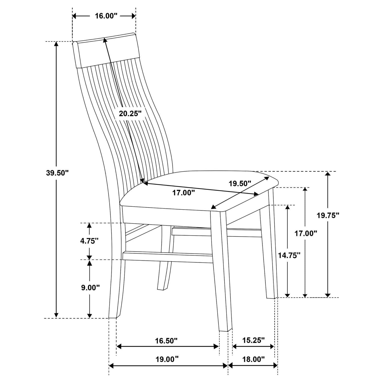 Briarwood Slat Back Dining Side Chair Mango Oak And Brown (Set Of 2) 182992 - Ella Furniture