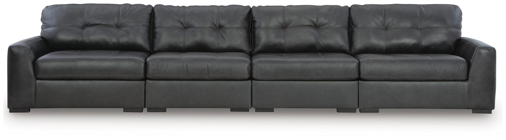Brindley Pier Fog Leather 4-Piece Sectional view 2