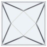Brittania Square Glass Top Geometric End Table Nickel 709737 - Ella Furniture