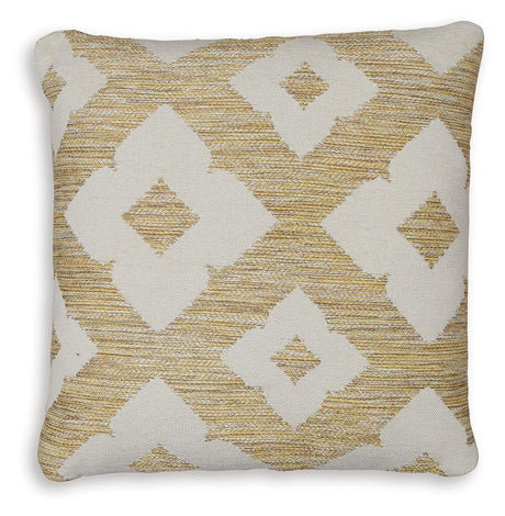 Brockner Next-gen Nuvella Brown/yellow Pillow (Set Of 4) - Ella Furniture