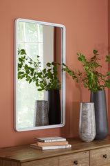 Brocky White Accent Mirror A8010293 - Ella Furniture