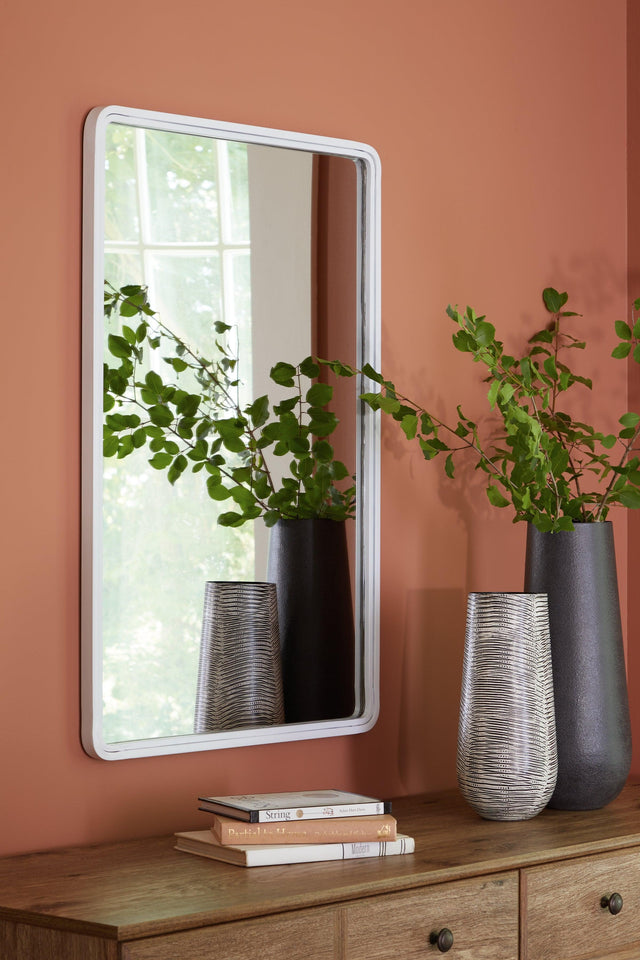 Brocky White Accent Mirror A8010293 - Ella Furniture